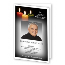 Glowing Memories Funeral Program Template