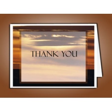 Brown Sunset Thank You Card Template