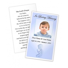 Precious Blue Angel Memorial Prayer Card Template