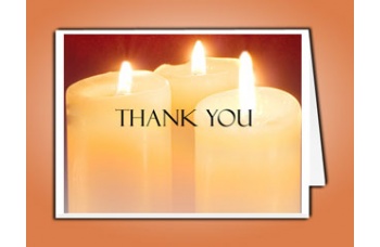 Sacred Candles Thank You Card Template