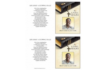 Bible Memories Funeral Card Template