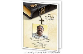 Bible Memories Large Funeral Program Template