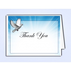 Celestial Dove Thank You Card Template