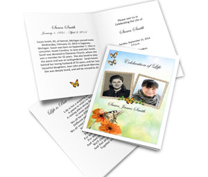 2 frame bifold card butterfly template