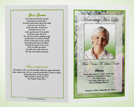 Programs For Funerals Ideas For Fundraisers