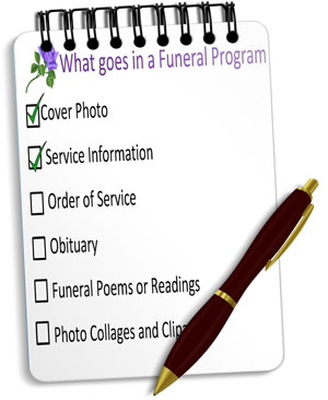 funeral program checklist