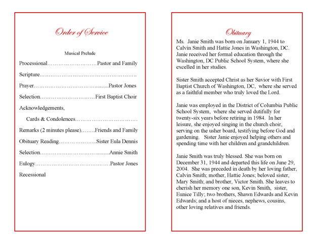 Obituary Examples and Templates