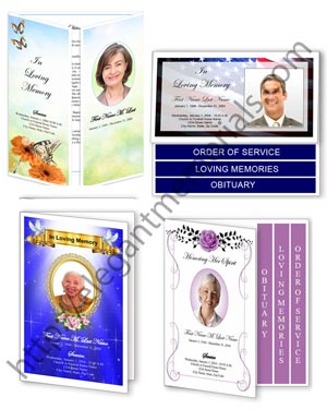 funeral program layout collage sm