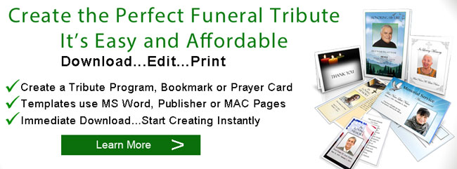 funeral tribute programs banner