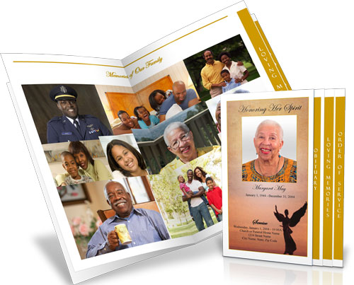 funeral program collage example