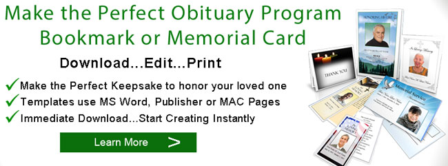perfect obituary programs banner
