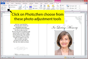 photo editing tools in Microsoft Word or Publisher