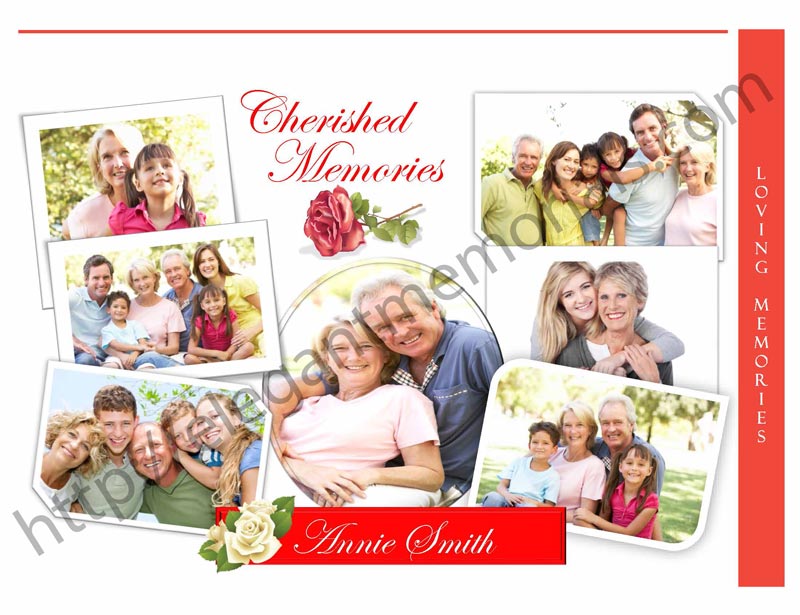 step fold vintage rose red template Page 4