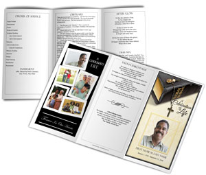 trifold funeral program example