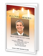 Sacred Candles Funeral Program Template