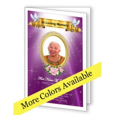 Glorious Doves Funeral Program Template