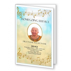 Music Memories Funeral Program Template