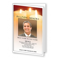 Sacred Candles Funeral Program Template