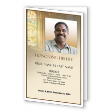 Shine Brightly Funeral Program Template