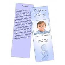 Precious Blue Angel Bookmark Template
