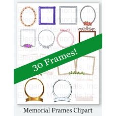 Funeral Program Frames Clipart Vol. 1