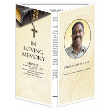 Bible Memories Gatefold Funeral Program Template