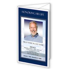Mountain Memory Trifold Funeral Program Template