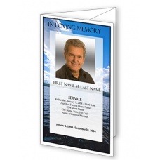 Wade in Water Trifold Funeral Program Template