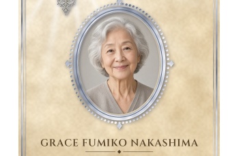 Close-up of the Tan cover: a portrait of a smiling older woman with silver hair filling a beaded silver oval frame with diamond points, above her name in brown capitals.