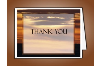 Brown Sunset Thank You Card Template