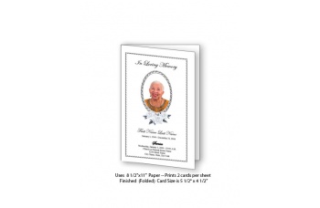 Classic Floral Funeral Card Template