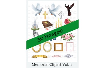 Funeral Program and Memorial Clipart Vol. 1