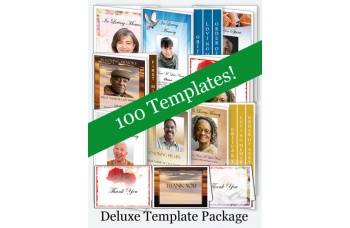 Deluxe Funeral Program Template Package