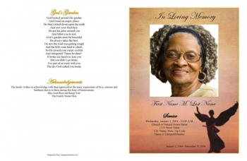 Wade in Water Large Funeral Program Template
