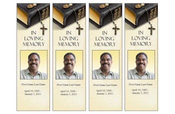 Bible Memories Memorial Bookmark Template