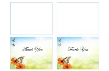 Beautiful Butterfly Thank You Card Template