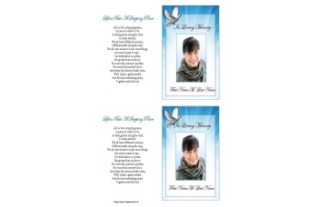 Celestial Dove Funeral Card Template