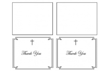 Classic Cross Thank You Card Template