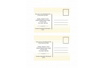 Brown Sunset  Funeral Announcement Template