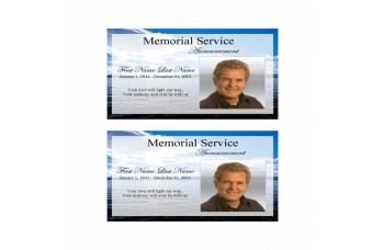 Wade In Water Funeral Announcement Template