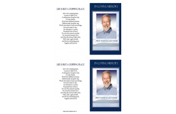 Mountain Memory Funeral Card Template