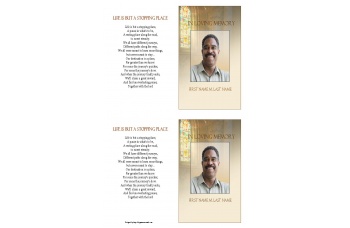 Shine Brightly Funeral Card Template