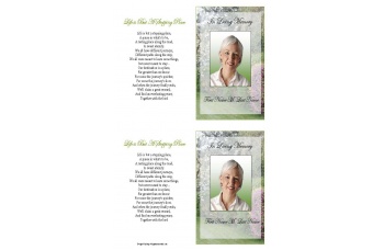 Spring Garden Funeral Card Template