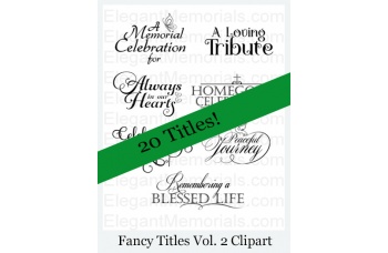 Funeral Program Fancy Titles Vol. 2