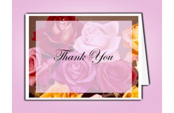Flowers of Devotion Thank You Card Template