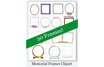 Funeral Program Frames Clipart Vol. 1
