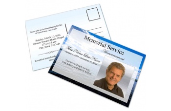 Wade In Water Funeral Announcement Template