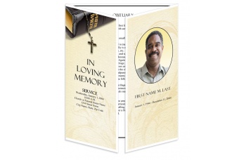 Bible Memories Gatefold Funeral Program Template