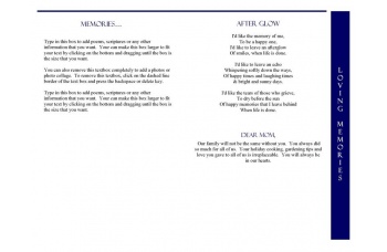Blue Sky Funeral Program Template - 4 Page Graduated Fold