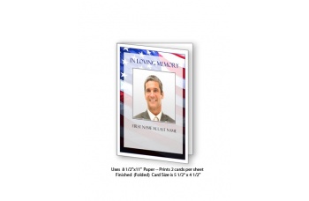 Patriotic (US) Funeral Card Template